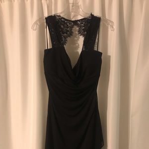 Black dress with lace detailing